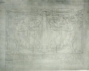 グラスゴー美術学校の名誉卒業証書、1893年（ライスペーパーに水彩画を印刷） 作： Charles Rennie Mackintosh