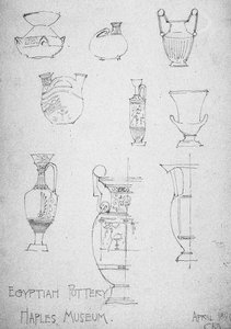 エジプト陶器、ナポリ博物館、1891年 作： Charles Rennie Mackintosh