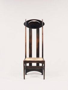 アーガイルストリートティールームのためのハイバックサイドチェア（グラスゴー 作： Charles Rennie Mackintosh
