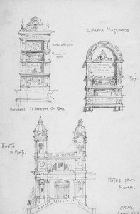 ローマからのメモ、1891年 作： Charles Rennie Mackintosh