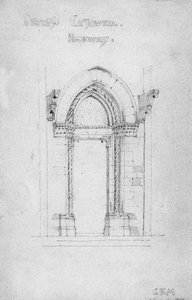 オルヴィエート大聖堂の出入り口、1891 作： Charles Rennie Mackintosh