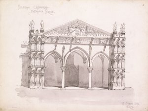 パレルモ大聖堂、玄関ポーチの研究 作： Charles Rennie Mackintosh