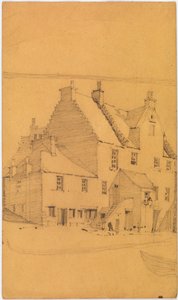 古い建物の鉛筆スケッチ、おそらくグラスゴー（鉛筆、紙） 作： Charles Rennie Mackintosh
