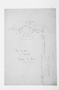 洗面所の井戸の計画、チェルトーザディパヴィーア、1891年 作： Charles Rennie Mackintosh