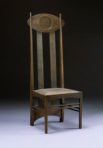 貴重なハイバックチェア、1898-99年頃（オーク材