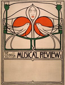 スコットランド・ミュージカル・レビュー（平面版画、リトグラフ、紙） 作： Charles Rennie Mackintosh