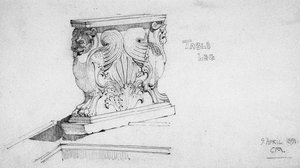 テーブル脚、1891 作： Charles Rennie Mackintosh