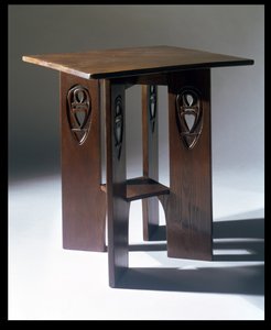 ミスクランストンズアーガイルティールームのビリヤードルーム用に設計されたテーブル、グラスゴー、1897年（オーク） 作： Charles Rennie Mackintosh