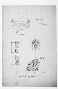 ヴィチェンツァ、左側Aバルコニー、下、いくつかの腐敗[原文のまま]鉄工所、1891 作： Charles Rennie Mackintosh