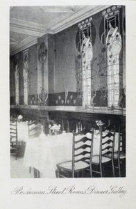 グラスゴー、ブキャナン・ストリートのクランストン・ティールームの壁画の一部 作： Charles Rennie and MacDonald Mackintosh Margaret Mackintosh