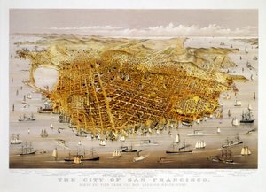 サンフランシスコ市、パブ。 1878（カラーリトグラフ） 作： Charles Richard Parsons