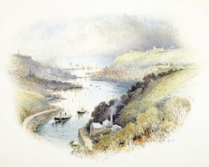 ウィットビー、ヨークシャー（水彩画） 作： Charles Robertson