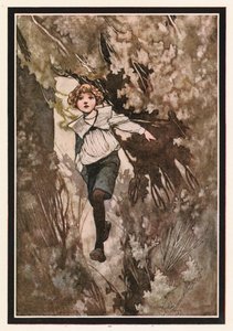 全速力で突破する少年 作： Charles Robinson
