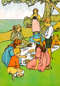 1912年にニュージーランドでクリスマスディナー 作： Charles Robinson