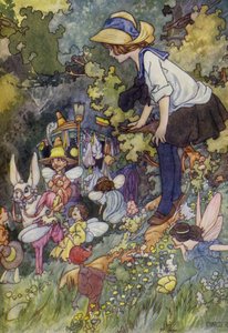 童話の国をのぞいてみよう（カラーリトグラフ 作： Charles Robinson