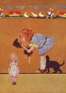 キスは好意で行われる（カラーリトグラフ） 作： Charles Robinson