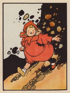 ナンセンス：坂を上れない少女（カラーリトグラフ） 作： Charles Robinson