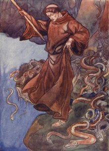 ヘビのアイルランドを解放する聖パトリック 作： Charles Robinson