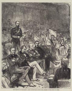 国会議事堂、レイヴンズワース卿、貴族院で演説を移動 作： Sir John Charles Robinson