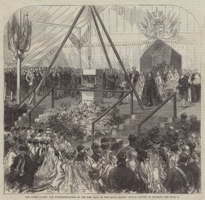ロイヤルアルバートオーファンアサイラムの新しいホールの基礎石をバグショットに置く女王 作： Sir John Charles Robinson