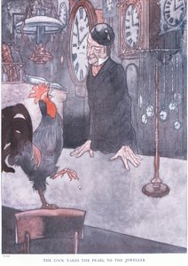 コックが真珠を宝石商に届ける、1930年代 作： Charles Robinson