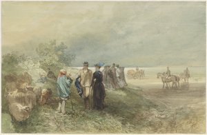 ザイデル海の海岸で 作： Charles Rochussen