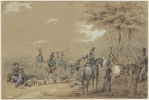 戦闘中の歩兵 作： Charles Rochussen