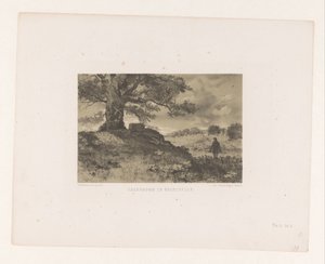 境の木と境石のある風景 境界樹と境界石（オブジェクトのタイトル） 作： Charles Rochussen