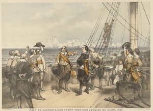 ドゥインの戦いが始まる前のマールテン・トランプ、1639年 1639年のダインでの海戦の前のマールテン・ハーパーツゾーン・トランプ（オブジェクトのタイトル） 作： Charles Rochussen