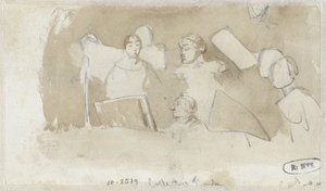 歌う人々 のグループのスケッチ 作： Charles Rochussen