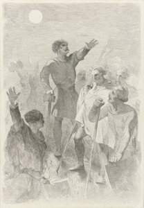 彼の戦士に囲まれたヴィルフリート 作： Charles Rochussen