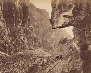 アメリカン フォーク キャニオン、カリフォルニア州。 1875年。 作： Charles Roscoe Savage
