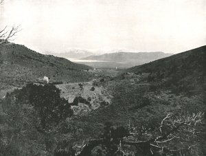1895年、米国ソルトレイクシティのサークルポイントにあるユタ湖。 作： Charles Roscoe Savage