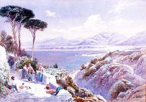 イタリアの海岸で 作： Charles Rowbotham