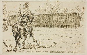 軍事視察 作： Charles Samuel Keene