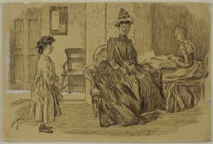 雇用事務所で 作： Charles Samuel Keene