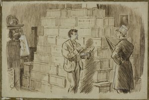 スタジオで 作： Charles Samuel Keene