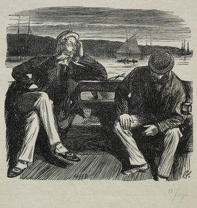 レディネリー-浮気、1869年。 作： Charles Samuel Keene