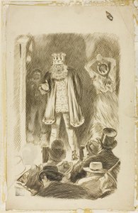 会議で演説するソールズベリー卿 作： Charles Samuel Keene