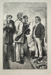 私たちのクリスマストルコ、ボブスビー氏、1868年。 作： Charles Samuel Keene