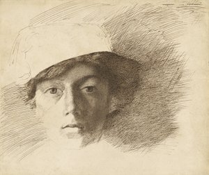 自画像 作： Charles Samuel Keene