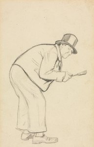 「女嫌い」の習作 作： Charles Samuel Keene