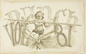 パンチからのタイトルページの研究、81巻 作： Charles Samuel Keene
