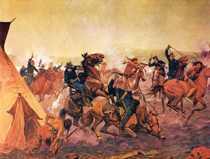 夜明けの攻撃 作： Charles Schreyvogel
