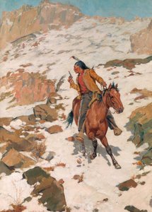 1900年以降、熱い追求で。 作： Charles Schreyvogel