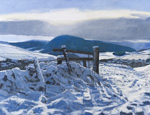 国境の雪, 2012 （キャンバスに油彩） 作： チャールズ・シンプソン