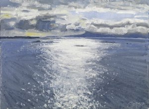 暗い夕方、2017年（キャンバスに油彩）