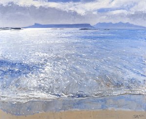 昼下がり、アイグ島とラム島 2013年 （キャンバスに油彩）
