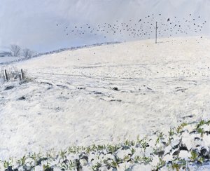 冬のカラス, 2012 （キャンバスに油彩） 作： チャールズ・シンプソン