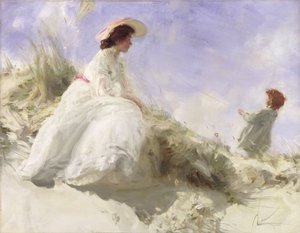 凧（キャンバスに油彩） 作： Charles Sims